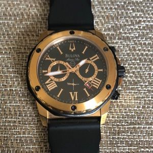 Bulova Marine Star Gold Stainless Steel Watch